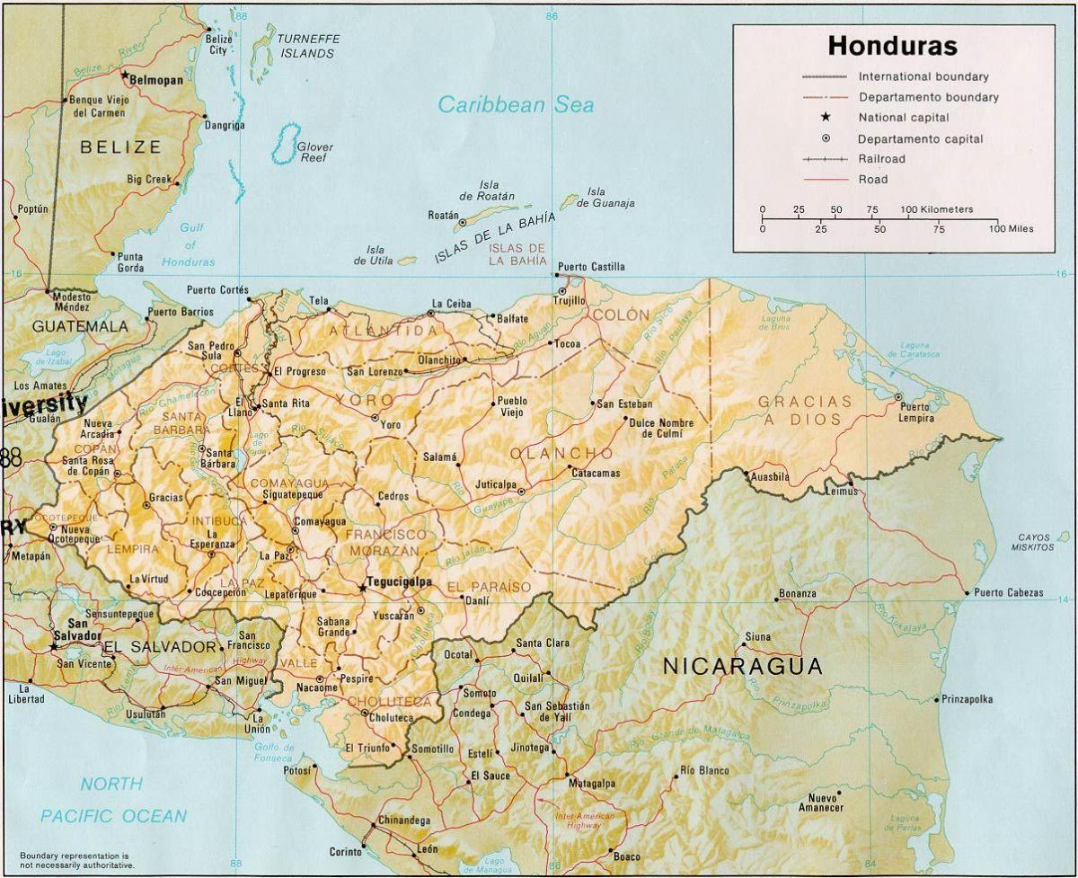 roatan bay islands Honduras karta