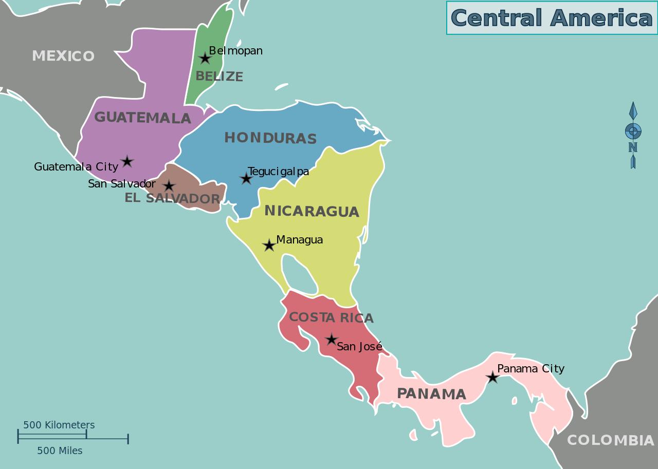 Honduras karta centralamerika - Karta över Honduras karta