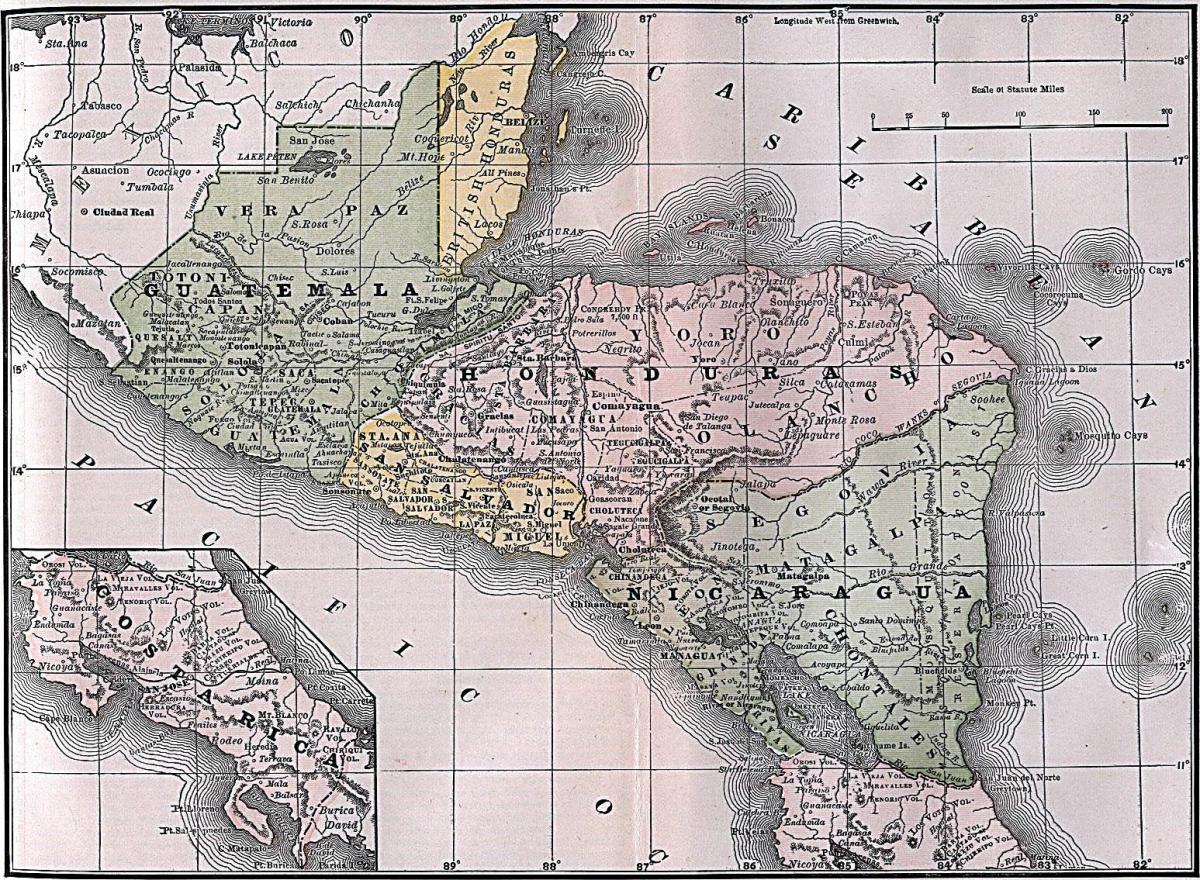 karta över brittiska Honduras
