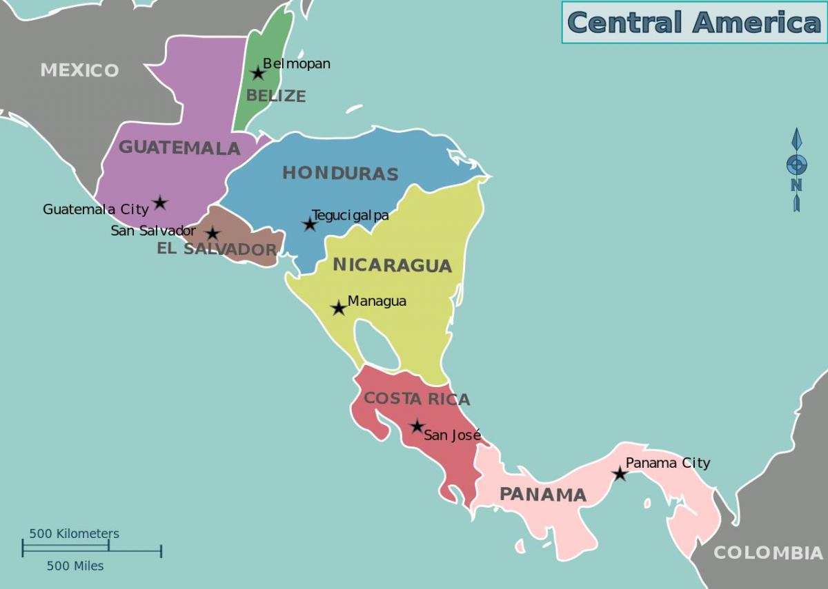 karta över Honduras karta centralamerika