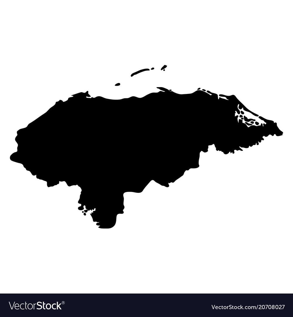 karta över Honduras karta vektor