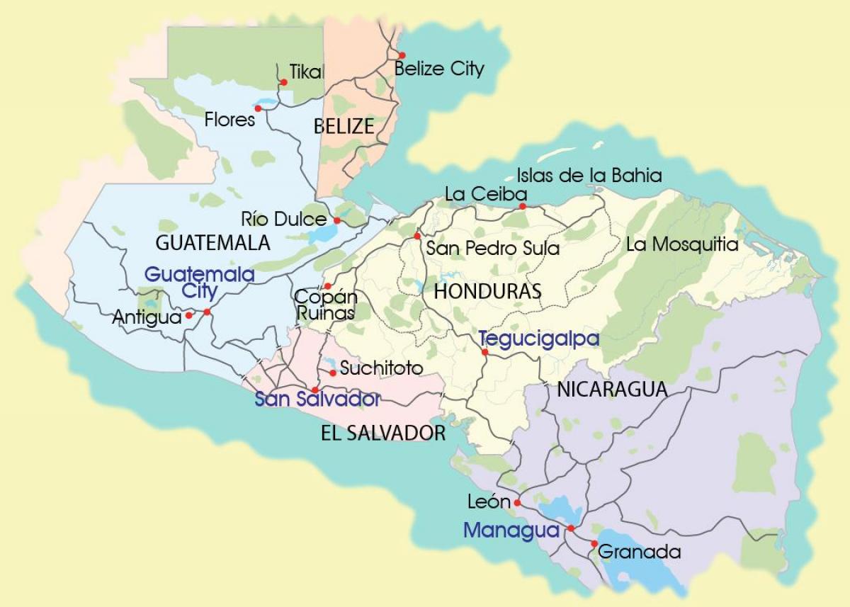 karta över mosquitia Honduras