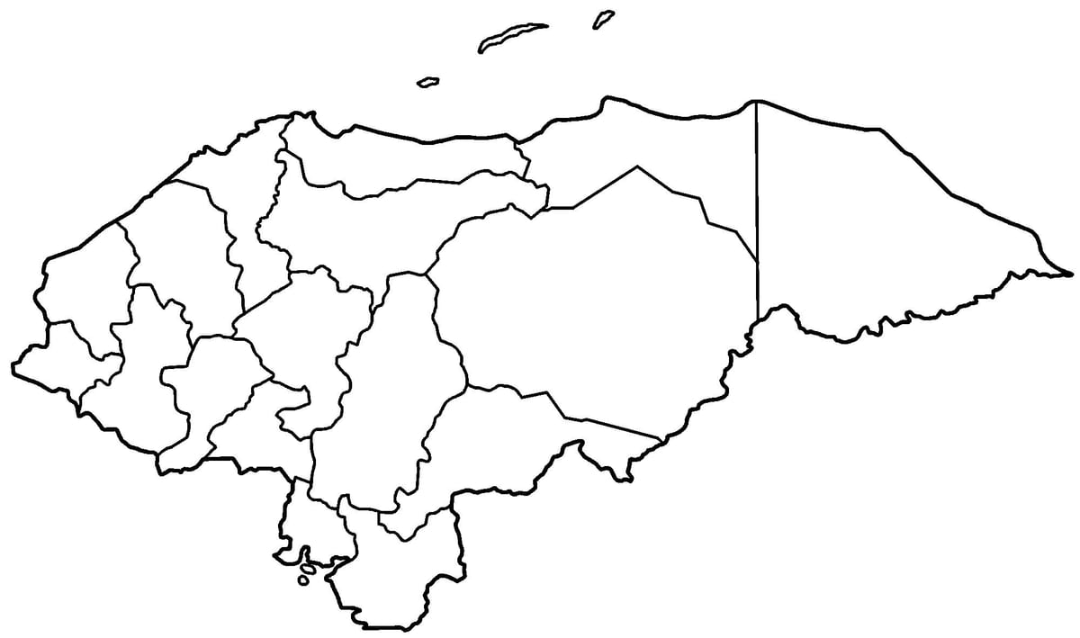 karta över tomt karta över Honduras