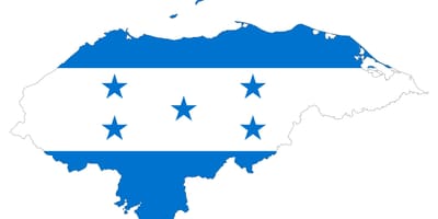Karta över Honduras flagga