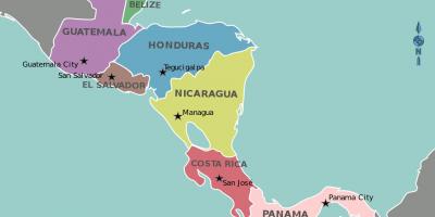 Karta över Honduras karta centralamerika