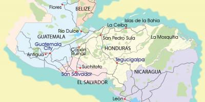 Karta över mosquitia Honduras